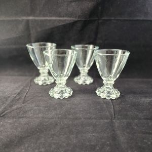 Vtg Set of 4 Boopie Berwick Cordial Liqueur Cocktail Glasses